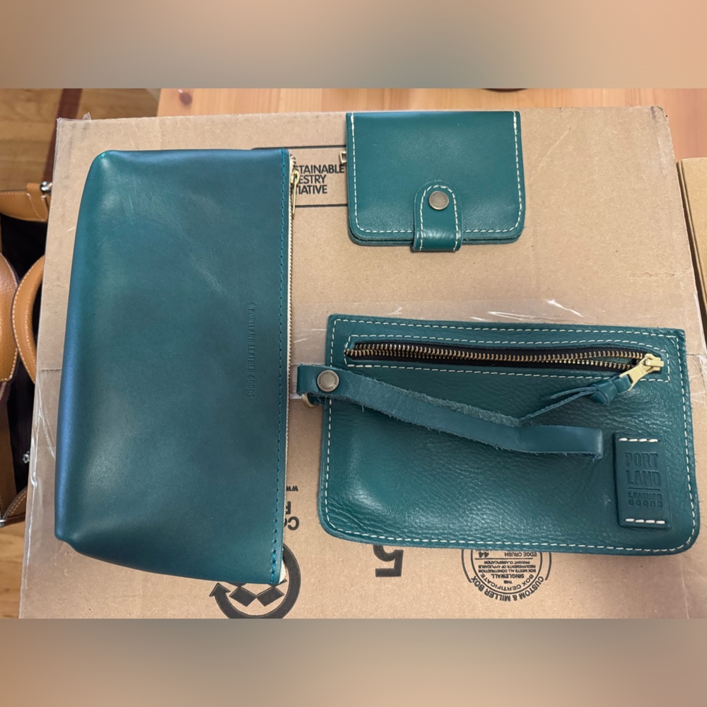 Portland Leather Goods Adriana, Mini Bifold, and Utility Bag